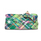 Green Madras Patchwork Plaid Cummerbund & Bow Tie